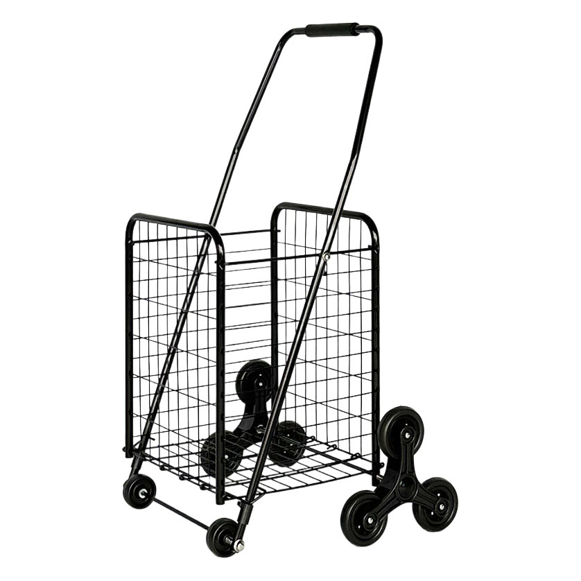 Large-Capacity Household Grocery Shopping Cart, Outdoor Foldable Stair-Climbing Supermarket Trolley, Foldable Storage Cart