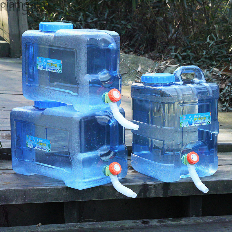 户外纯净水桶手提式带盖食品级家用蓄水矿泉水桶带龙头车载储水桶