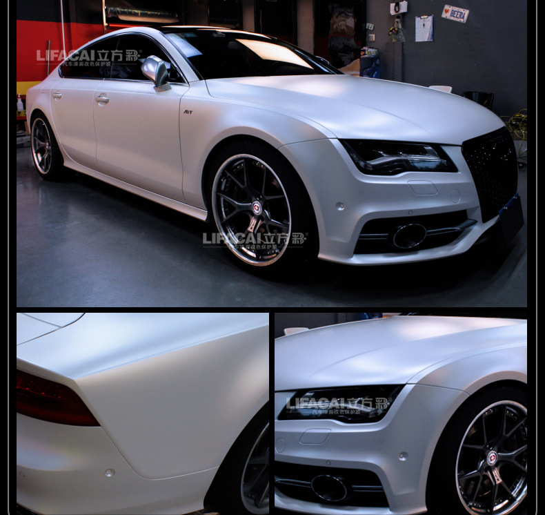 Car Color Changing Film White Film Sticker Pet Piano White Matte Glossy Crystal Carbon Fiber Full Body Interior