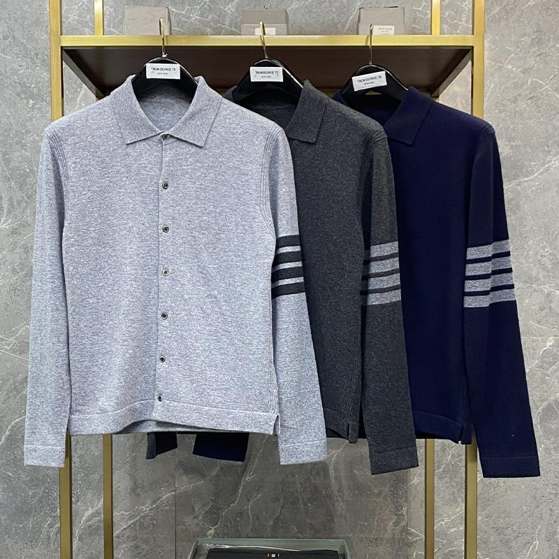 tnom biowhe tb seven-button POLO knitwear women's 2024 autumn new knitted cardigan sweater