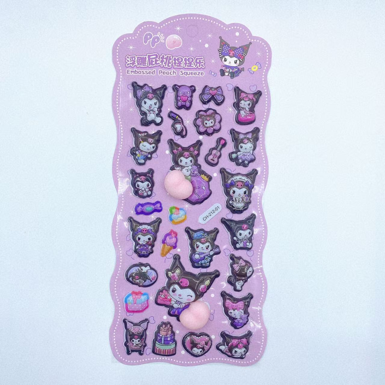 Caricaturas lindas pegatinas en relieve tridimensional 3D juguetes para niños DIY material de contabilidad con pellizco pellizco pegatinas de decoración de teléfonos móviles