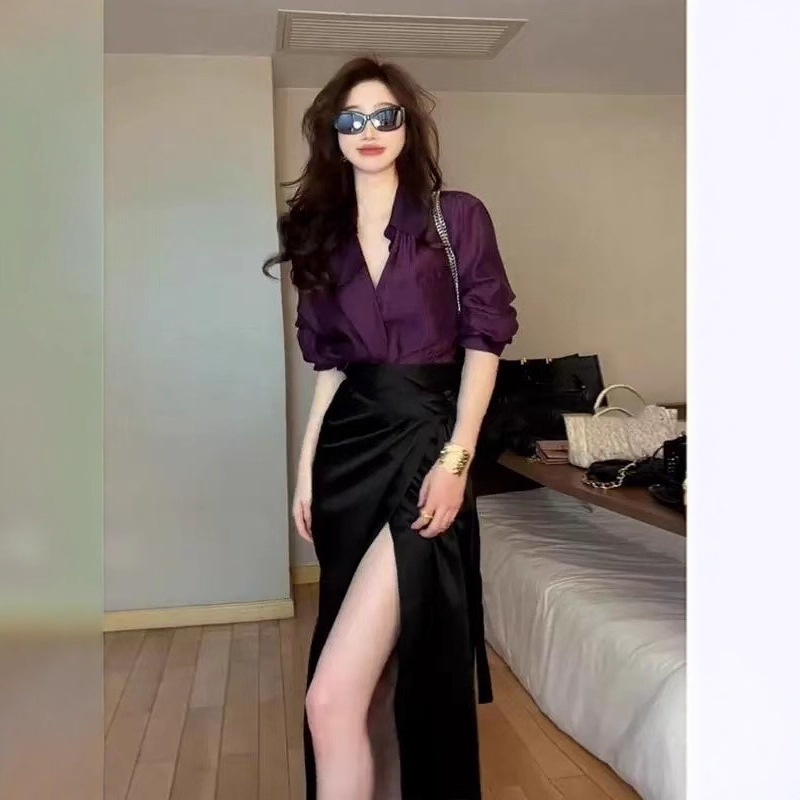 French High-End Light Mature Style Lapel Temperament Long-Sleeved Shirt Women's Autumn Casual Versatile Shirt