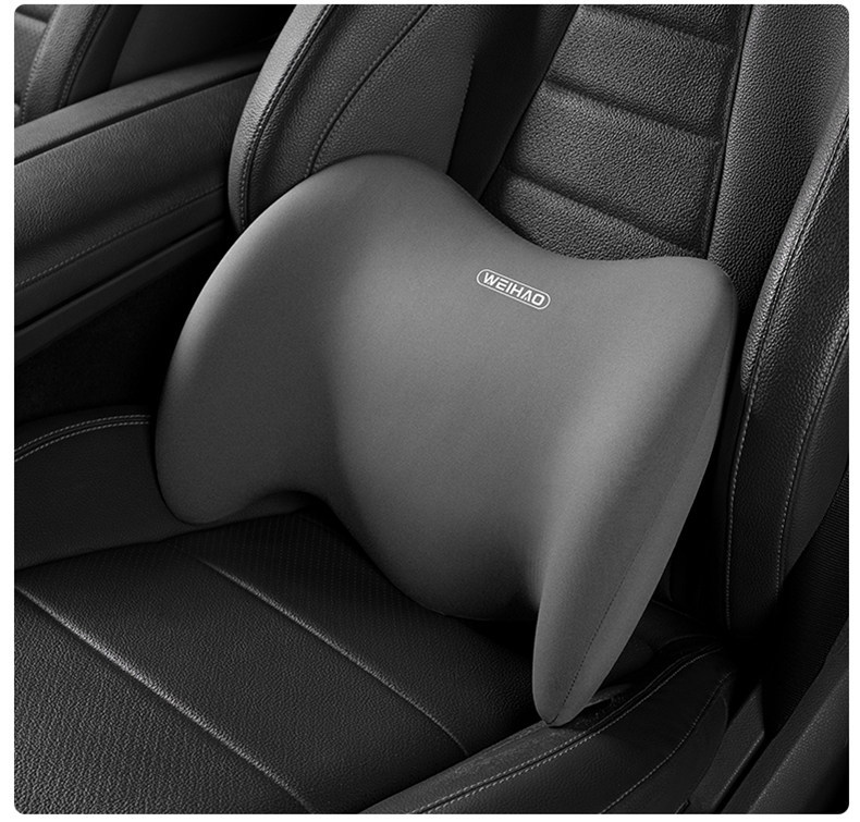 Weihao Car Lumbar Support Summer Ice Silk Waist Cushion for Long-Distance Driving, Four-Season Breathable Memory Foam for Home Office Use