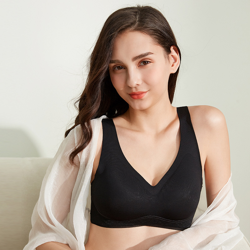 Ropa interior de látex para mujeres con senos pequeños, sujetador de una pieza estilo chaleco push-up y ajustable sin aros, transpirable y cómodo