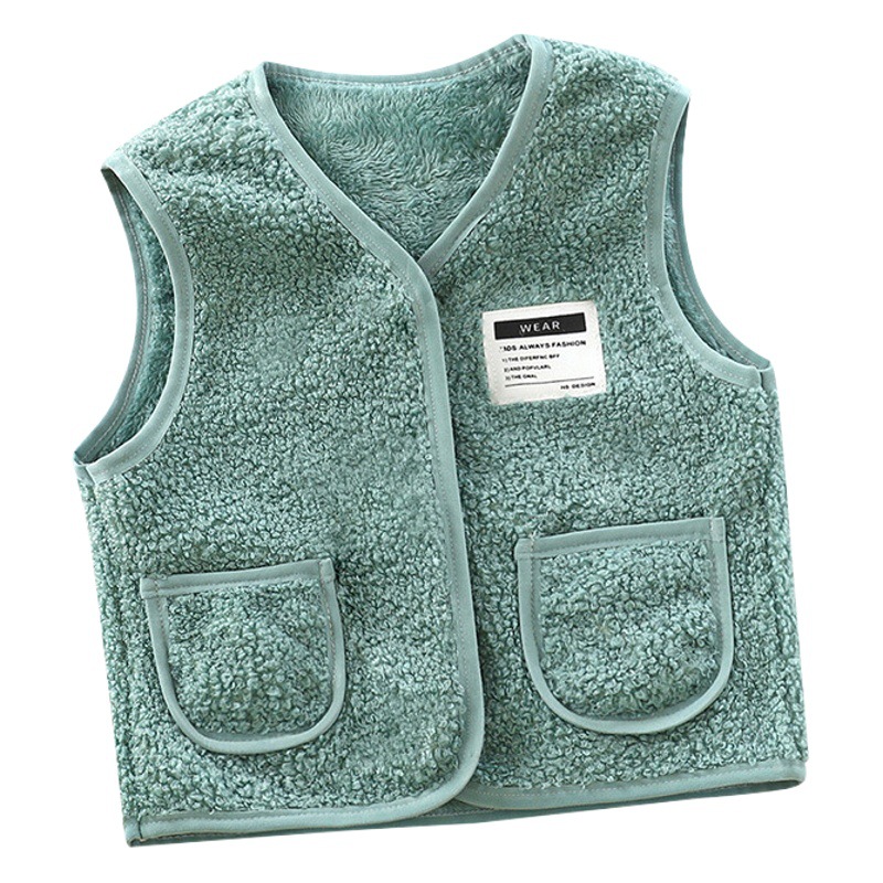 Chaleco DE LOS NIÑOS cálido nuevo chaleco infantil niña bebé Chaleco de terciopelo de doble cara ropa exterior Chaleco de moda