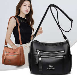 芭黎袋鼠专柜女包2024新款时尚女包百搭中老年妈妈单肩斜挎包批发