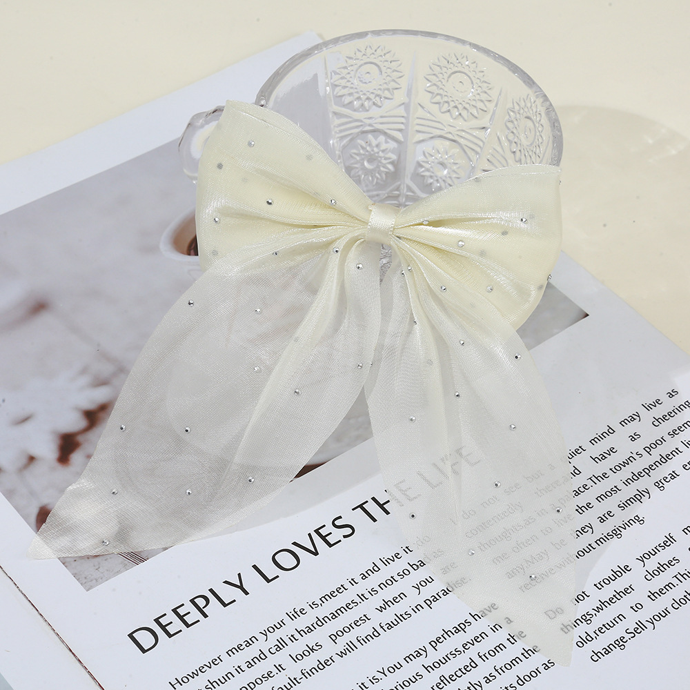 Pequeño viento fragante, gran sauce, punto de plata, cola de golondrina, lazo, accesorios de joyería de bricolaje hechos a mano, accesorios para el cabello de pinza de gasa