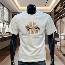 重磅高性价比纯棉印花短袖T恤男士夏季新款时尚痞帅修身圆领上衣