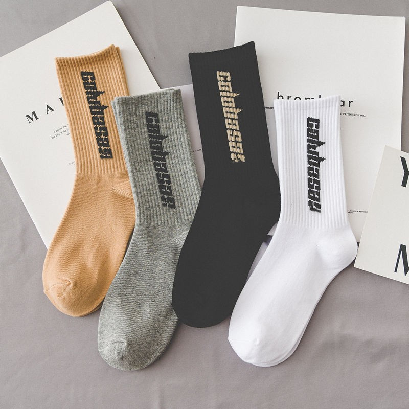 Coconut socks men's stockings cotton summer European and American fashion brand women's socks mid-tube sports socks summer skateboard basketball socks