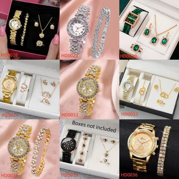 Trendy Best-Selling Roman Numeral Luxury Diamond-Studded Cuban Bracelet with Women's Watch Fashionable Hip-Hop Steel Watch