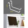 Long iron hooks, 2 pcs (White)