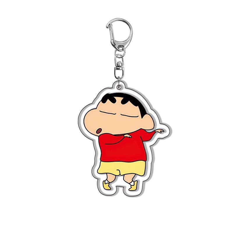 Crayon Shin-Chan Animación Periférico Nohara Shinsuke Xiaokui Xiaobai Nini Colgante de llavero de acrílico entre vientos