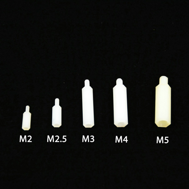量大优惠尼龙内外牙六角隔离柱M2.5PC板间隔柱绝缘耐温现货