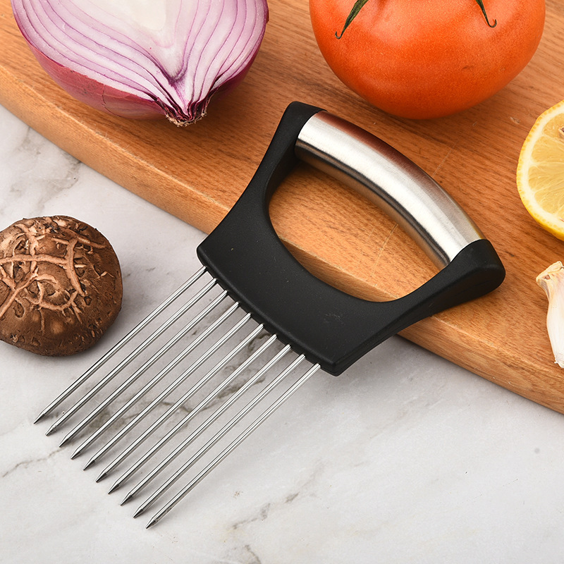 Factory Wholesale Stainless Steel Onion Needle Kitchen Tool Lemon Slicer Holder Onion Insert Onion Fork Meat Tenderizer Needle Factory Wholesale Stainless Steel Onion Needle Kitchen Tool Lemon Slicer Holder Onion Insert Onion Fork Meat Tenderizer Needle