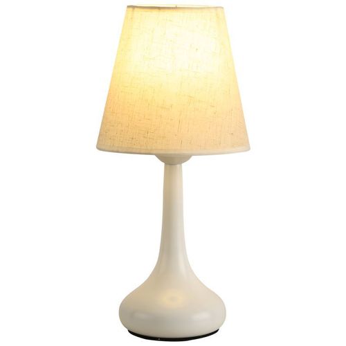 Fabric table lamp bedroom bedside lamp Nordic retro bedside counter lamp high-end warm atmosphere night light