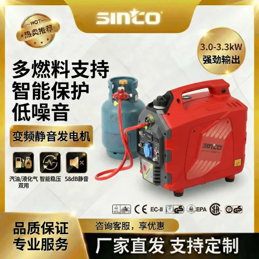 3.5Kw Low-Noise Gasoline Generator 3Kw Inverter Portable Outdoor Camping / Engineering Backup Unit S
