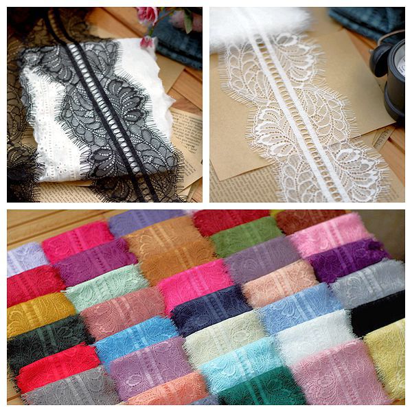 欧润9.5cm宽 睫毛蕾丝花边辅料DIY手工装饰缝纫服装材料布料内衣