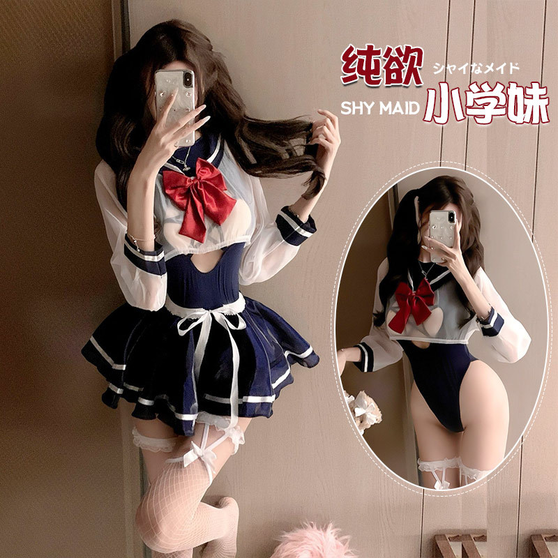 Night Crispy Sexy Lingerie Sexy Uniform One-Piece Two-Piece Dead Water Suit Sailor Suit Pure Desire Temptation Role Play
