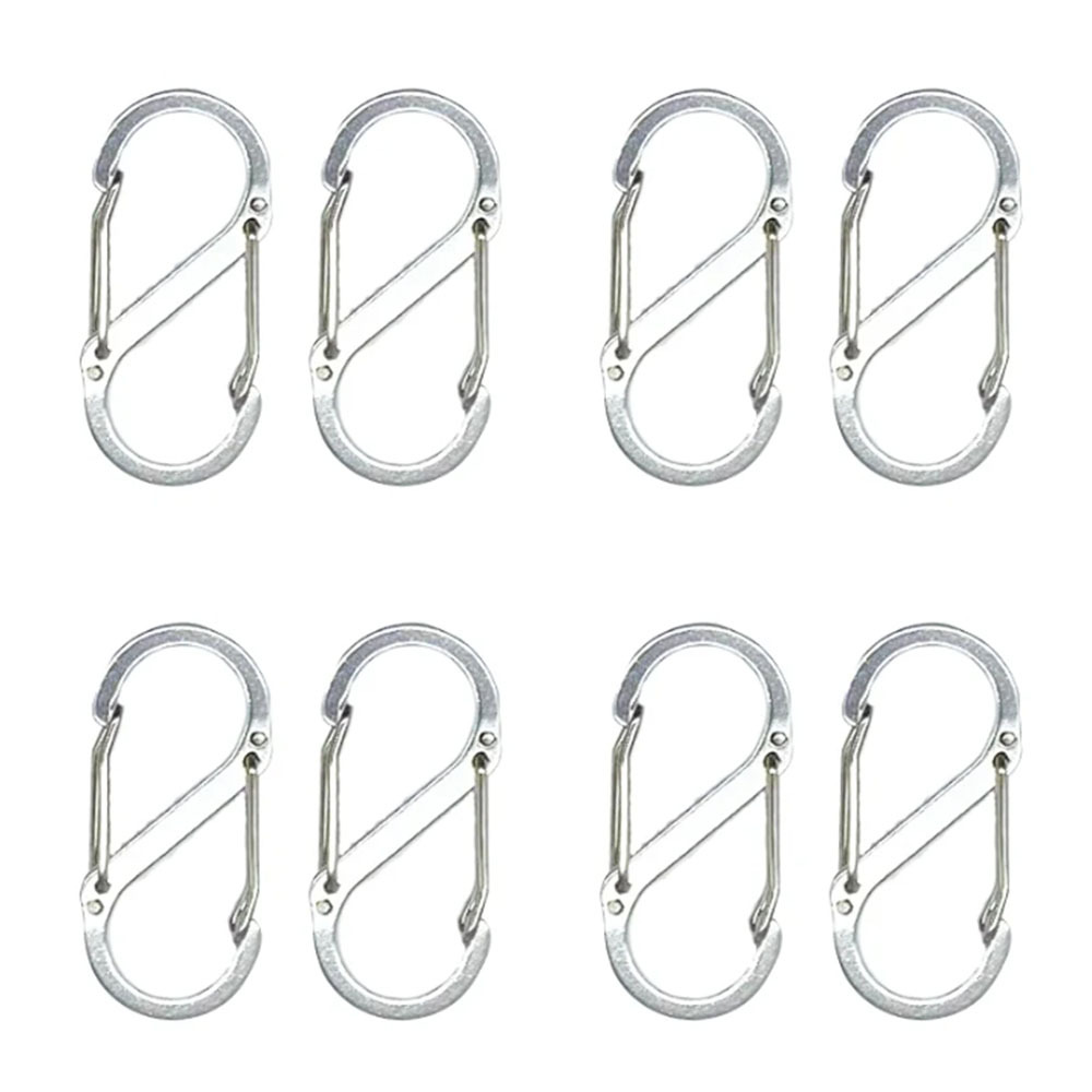 Al aire libre aleación de aluminio montañismo llavero al aire libre 5 octeto tipo S botón rápido se puede agregar logotipo botón de mochila