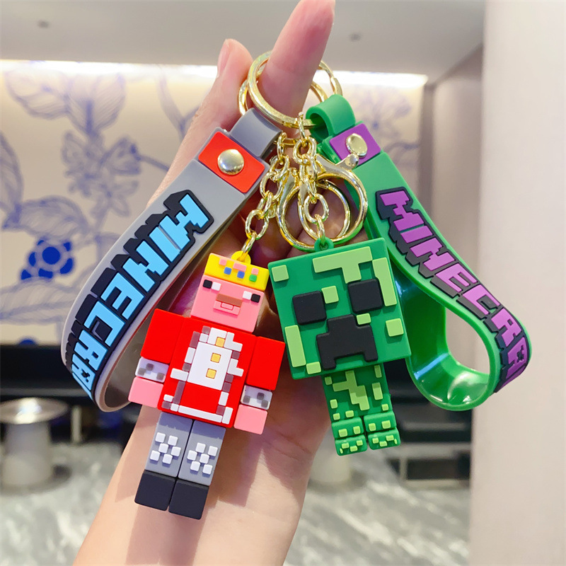 Cross-border game my world key chain Minecraft creative cartoon small pendant game surrounding small gifts Cross-border game my world key chain Minecraft creative cartoon small pendant game surrounding small gifts