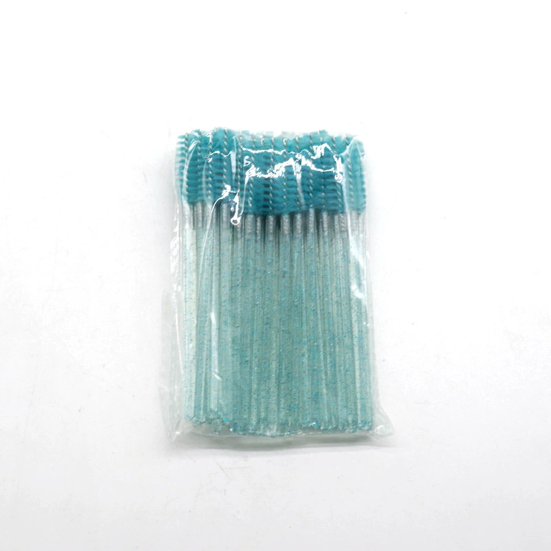 Handheld Rhinestone Eyelash Brush, Crystal Pole Handle, Disposable Mascara Wand — 1 Pack