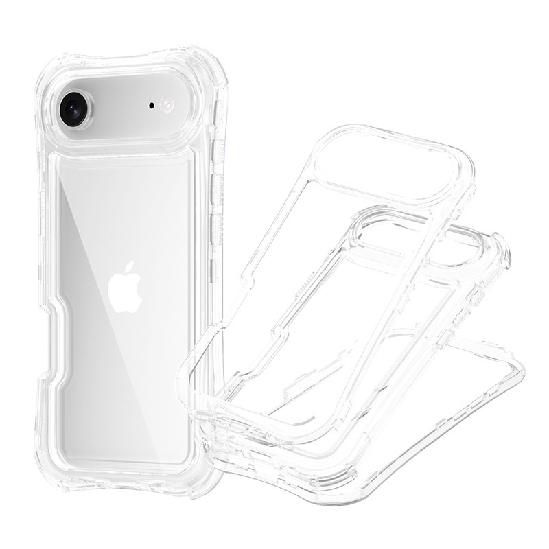 新款适用苹果17pro max三合一手机壳透明iphone17 Air气囊TPU+PC|undefined