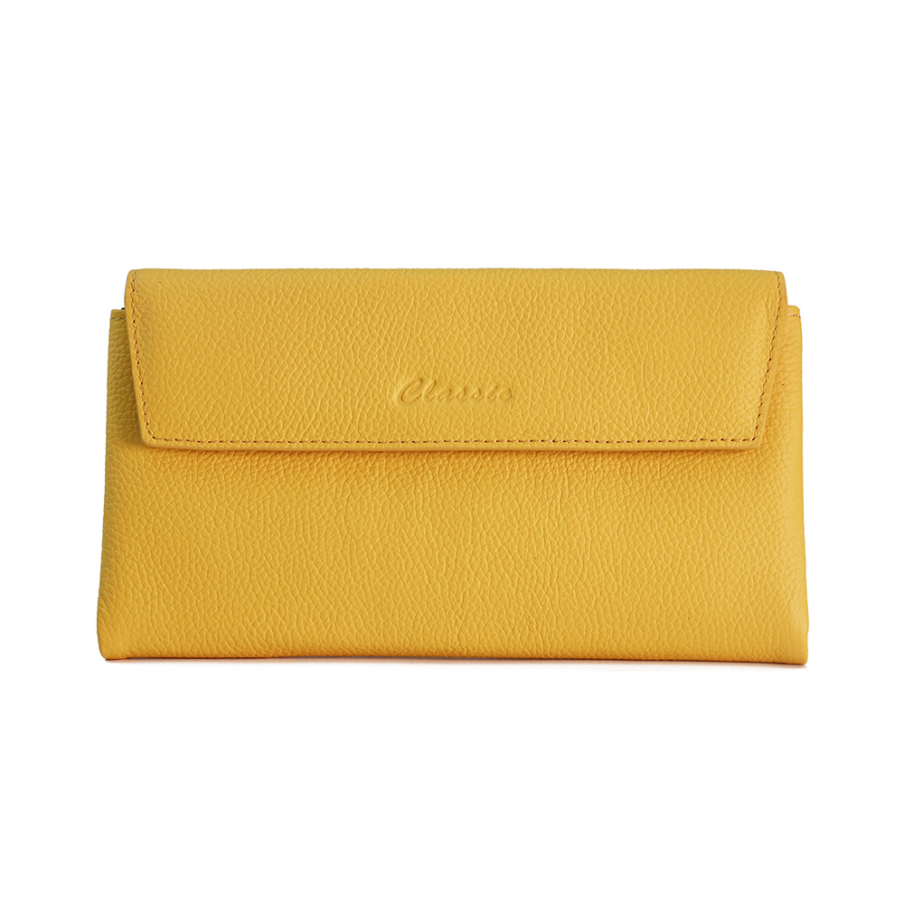 Premium Top Grain Cowhide Leather Clutch Long Wallet For Women, Luxury Cross-Border Genuine Leather Card Holder - Thumbnail 8