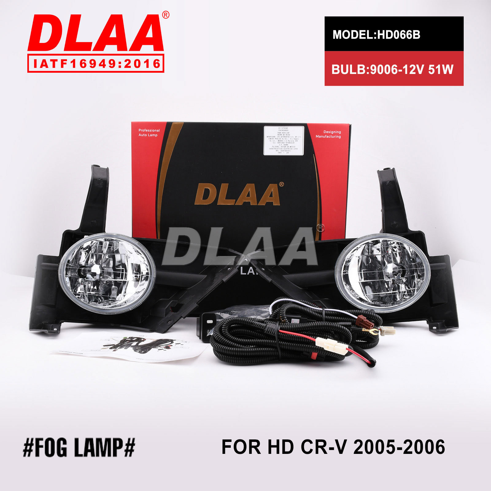 Aplicable a Honda 05 06 CRV Sewe conjunto de luz de niebla delantera luz de conducción halógeno luz de parachoques delantera image 1