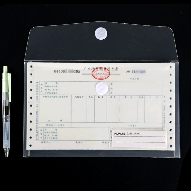 Huajie сумка для счетов сумка для билетов Прозрачная Сумка для документов специальная сумка для счетов НДС водонепроницаемая сумка для хранения этикеток