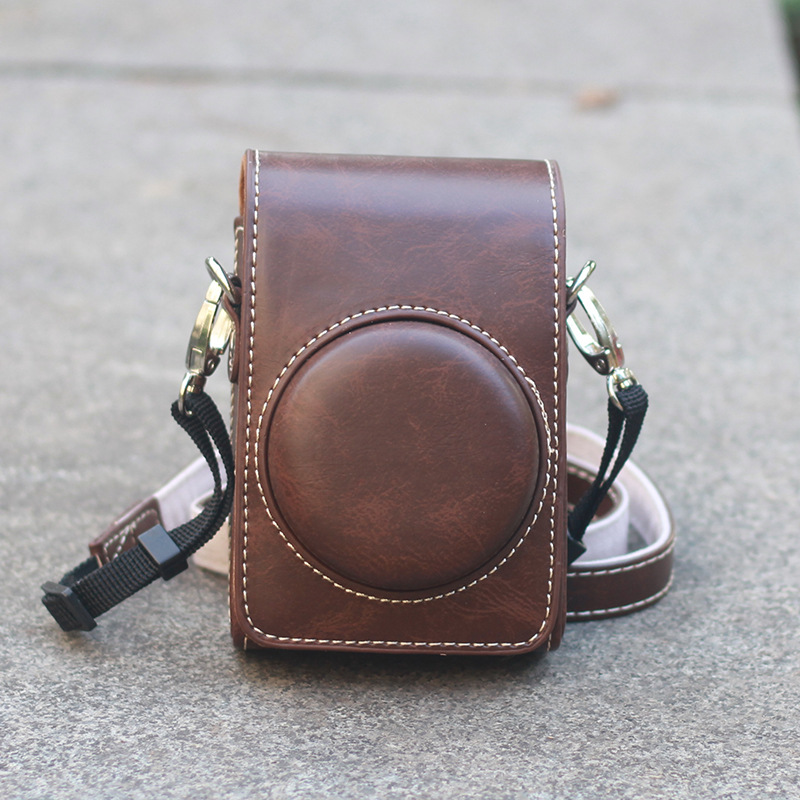 Suitable for Sony Zv1M2 Camera Bag Zv1F Leather Case Rx100M6 Black Card 7A5 Canon G7X3 Ricoh Gr4 Gr3