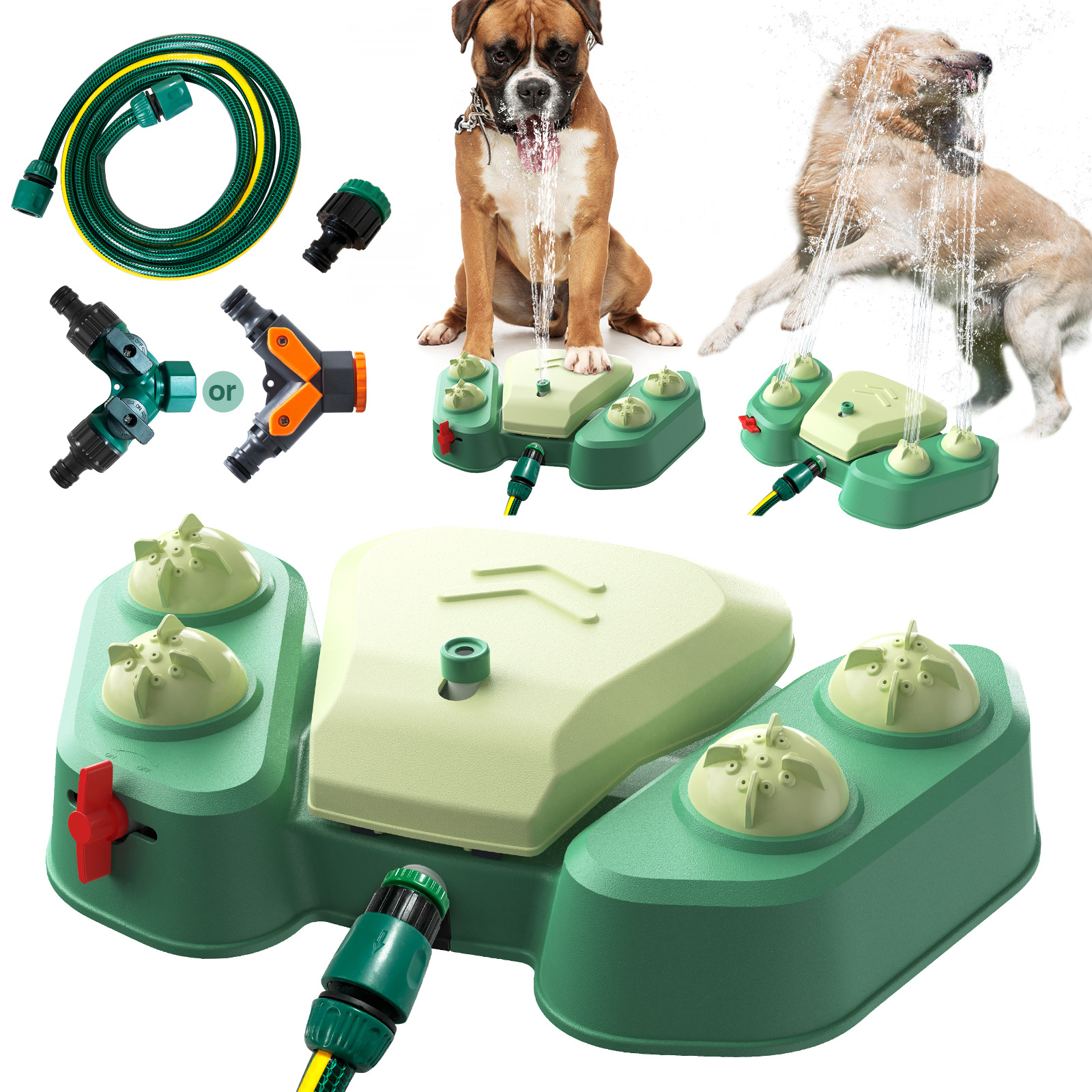 Multifunctional Dog Water Dispenser with Adjustable Spray (PP+PC, Foot-Activated) Multifunctional Dog Water Dispenser with Adjustable Spray (PP+PC, Foot-Activated)