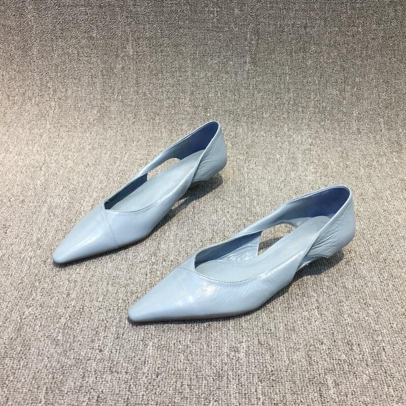 Casual Style Women's Shoes 2026 Spring and Autumn New Fashion Versatile Hollow Cat Heel Shoes Women's Pointed Toe Comfortable Low Heel Single Shoes