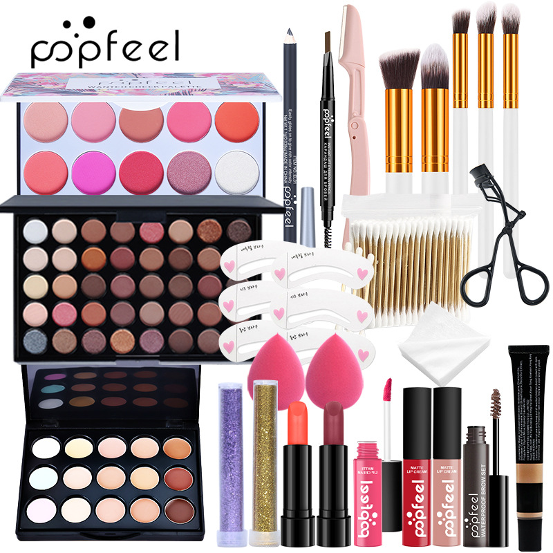 Influencer-inspiriertes Make-up- und Kosmetik-Komplettset für Anfängerinnen, Make-up-Set für Anfängerinnen, Studentinnen, leichtes Alltags-Make-up._voghion.com