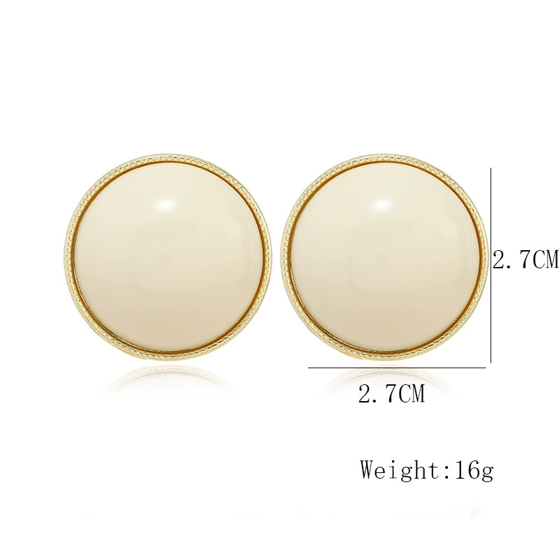Silver needle, cream small design square earrings, silver 925 sample, light luxury style, trend of season, bright catchy style, internet celebrity