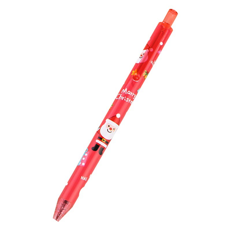 Симпатичная Рождественская пресс-ручка Красивая гелевая ручка высокая цветовая ценность учебные принадлежности черная ручка оптом
