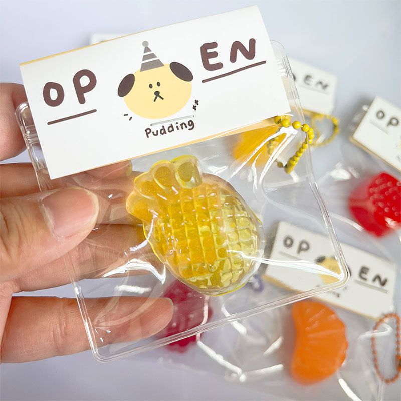 小さな鼻ペンダント、パイナップル、イチゴ、ゆっくりと反発して減圧、超ソフトな泥のようなオレンジの花びら、フルーツグミ、QQシュガー、ピンチアンドプレズ|undefined