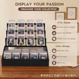 动漫卡片展示架3层卡片收纳架棒球卡展示架运动卡展示架球星卡架