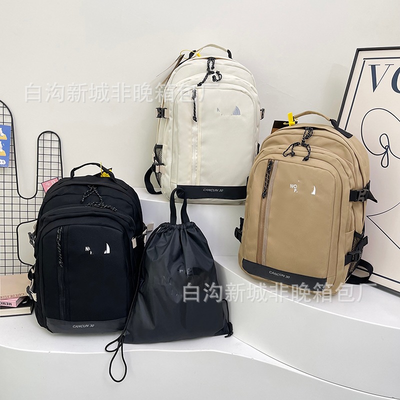 Cross-Border Back Street Trendy Backpack for Men and Women Large Capacity Leisure Travel Mountaineering Bag High School Student Bag