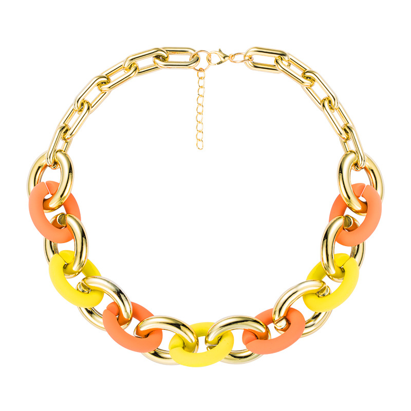 Fashion Candy Color Splicing Necklace Wholesale display picture 5