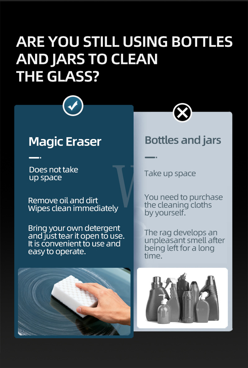Debedi Car Glass Degreasing Film Sponge Magic Wipe Comes with Detergent Powerful Decontamination Glass Cleaning Artifact