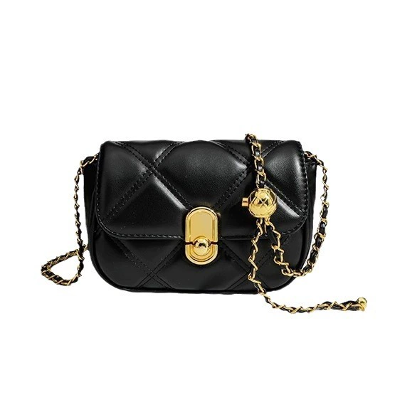 Small small bag, fashionable shoulder bag with diamond pattern, chain bag