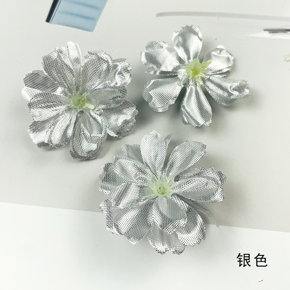 Simulación pequeña margarita flor di flor de ciruela falsa flor hecha a mano tocado accesorios de material de vestido paquete de paraguas decoración pequeña