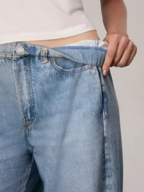 跨境女士软牛仔裤亚马逊欧美跨境新款复古弹力牛仔裤女装水洗直筒|undefined