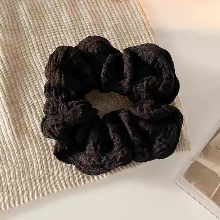 法式文艺~复古甜美方巾大肠发圈女高级感超大号马尾头绳发 饰头饰|undefined