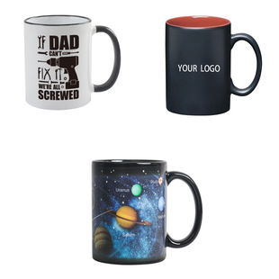 Advertising Cup Ceramic Mug Color-changing Cup Coffee Cup Milk Cup High Quality Breakfast Cup Factory Outlet