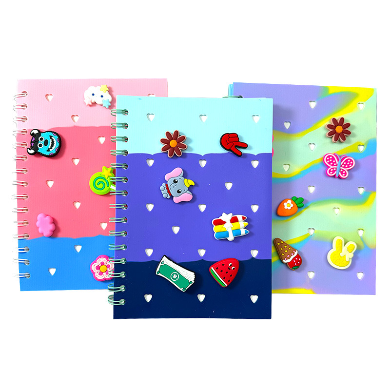 Cuaderno de silicona A5 DIY desmontable cuaderno de dibujos animados cuaderno