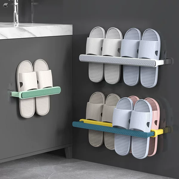 【Order】Jiabaihui suction cup bathroom slipper rack, no-drill bathroom storage magic tool, towel rack