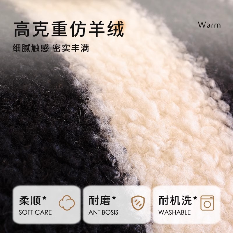 Sofá de peluche otoño y invierno 2024 nuevo sofá recto cubierto de tela ligera de lujo de alta calidad sofá de cojín de piel especial