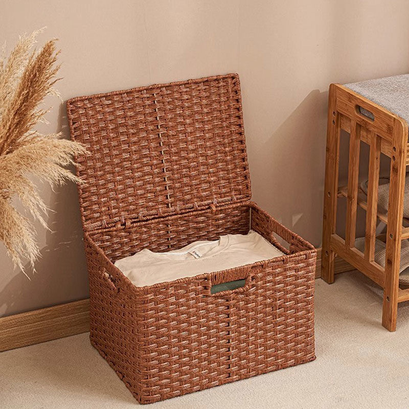 大容量手編み収納ボックスセット寝室車スナックおもちゃ家庭用整理収納収納バスケット洗える