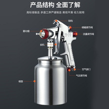 油漆喷壶F-75喷漆枪下壶罐W-71/PQ-2/W-77喷枪油漆杯罐单壶配件